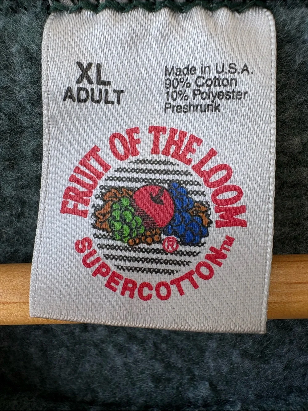 Vintage Green Giant Embroidered Logo Crewneck Sweatshirt Made USA XL